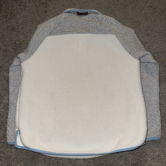 Vineyard Vines Mixed Media Sherpa Shirt 1/2 Snap Button Pullover Womens Small S - Picture 6 of 6
